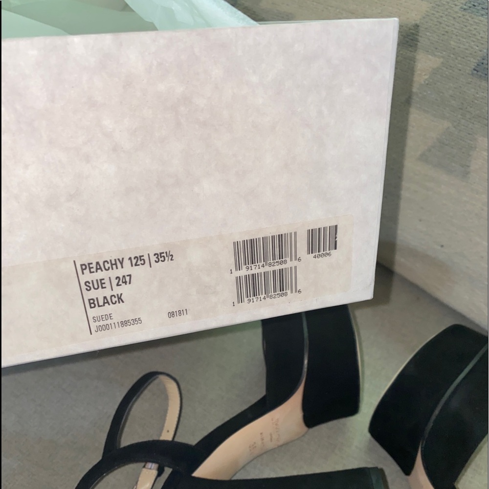 Jimmy Choo peachy 125 mm peachy black suede NWT 35.5 - Picture 12 of 14